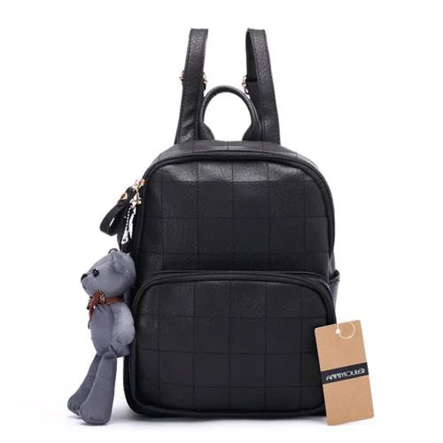 AnnaMouler High Quality Women Backpack Black