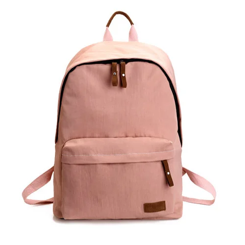 AnnaMouler Solid Color Fashion Backpack Pink