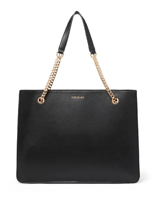 Aubrey Square Chain Handle Tote Bag