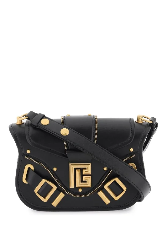 Balmain leather 'blaze' bag with monogram buckle