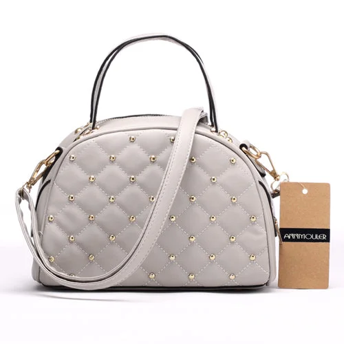 Brand New Small Rivet Ladies Crossbody Bag Light Grey