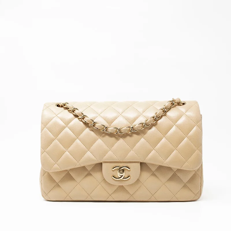 Chanel Beige Jumbo Classic Flap