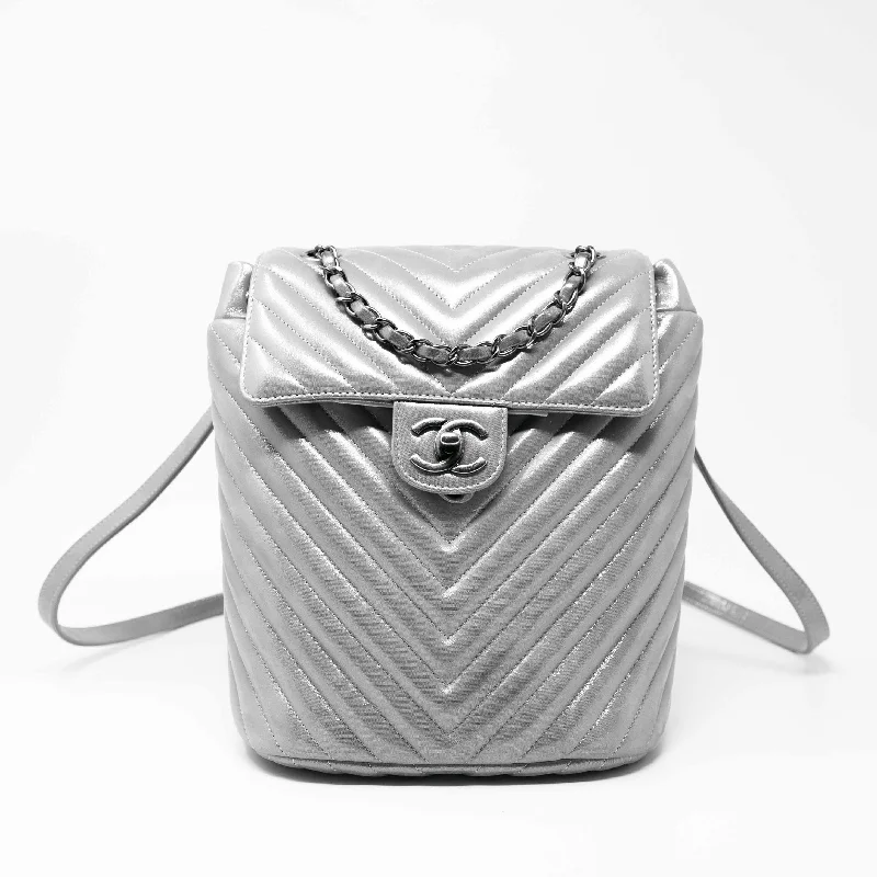 Chanel Silver Small Urban Spirit Backpack