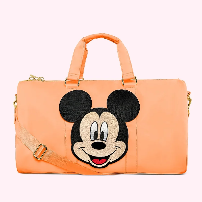 Classic Peach Duffle with Jumbo Mickey Patch