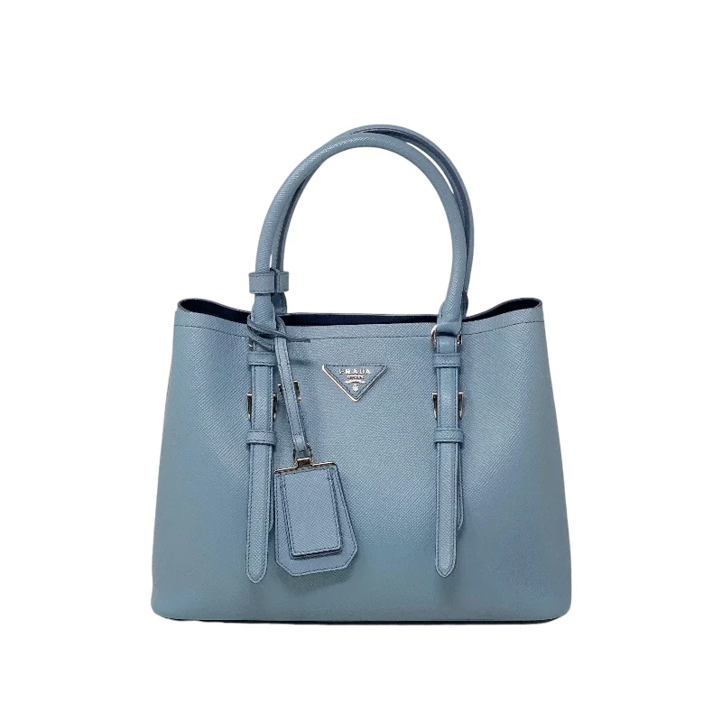 Prada Light Blue Small Double Tote