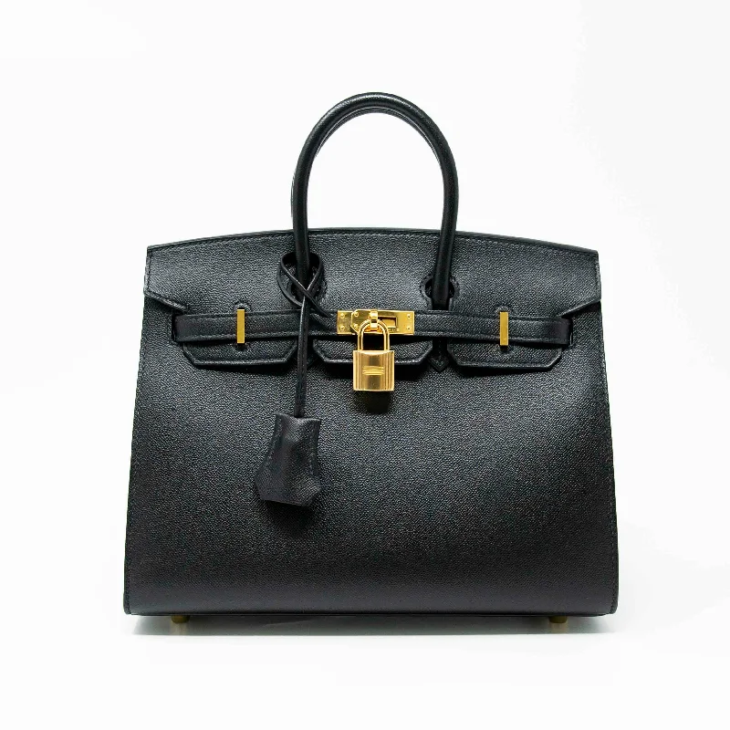 Hermes Noir Epsom Birkin Madame 25