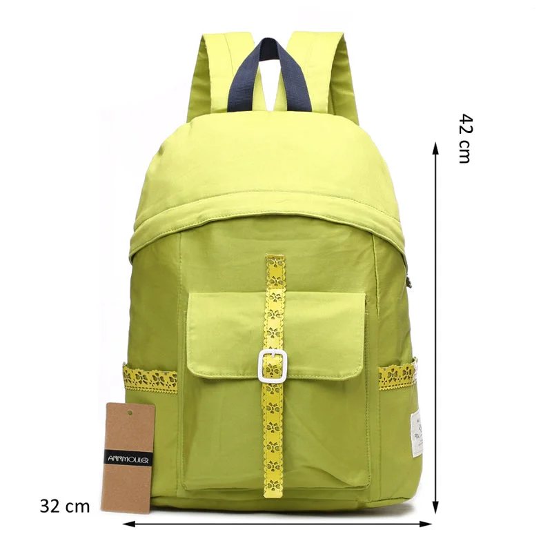 High Quality Canvas Large Capacity Backpack Green