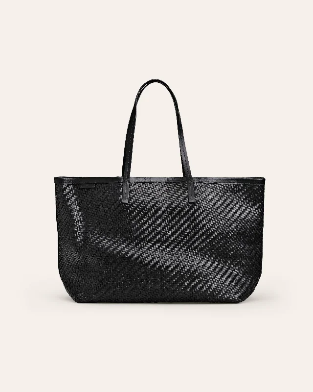 ISAI Black Twill Shopper bag