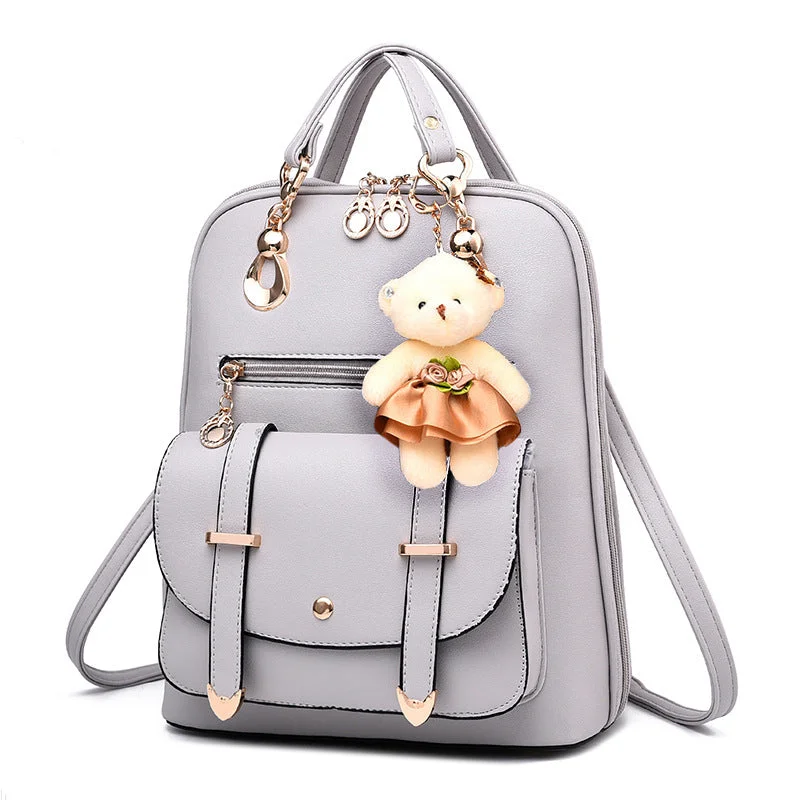 Large Capacity Women Fashion Backpack Grey