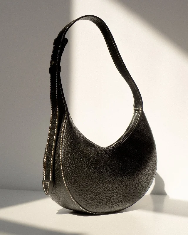 Lola Baguette Bag | Black Pebble