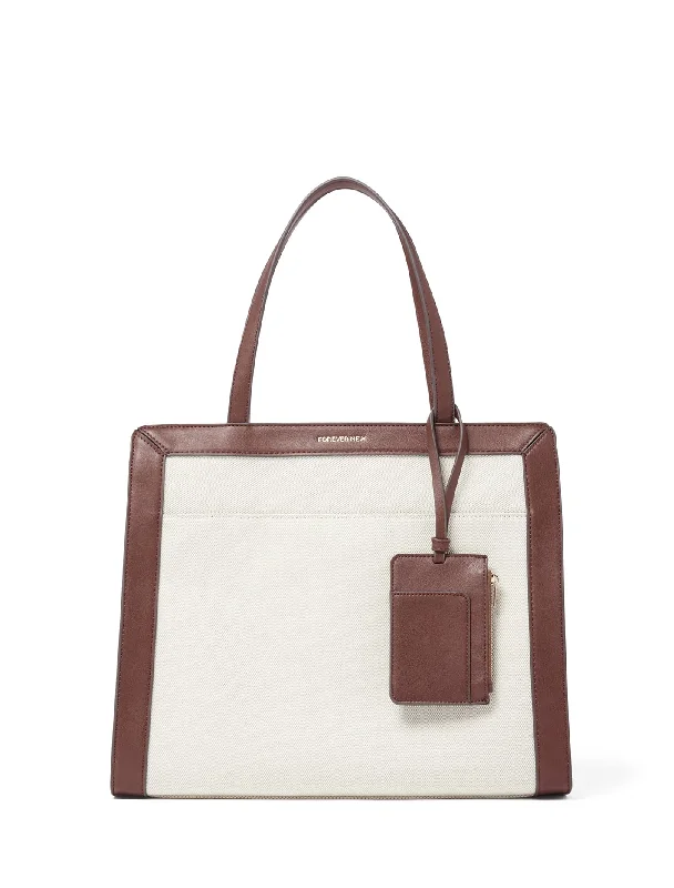 Mackenzie Canvas Border Tote Bag