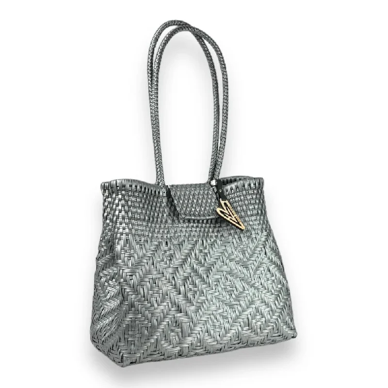 Maria Victoria | Glow Silver TC | Upcycled, Handwoven, Shoulder Bag