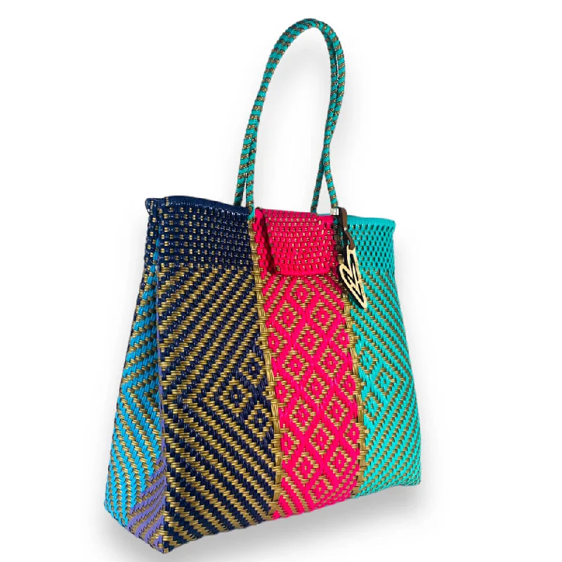 Maria Victoria | Seaside| Upcycled, Handwoven, Shoulder Tote