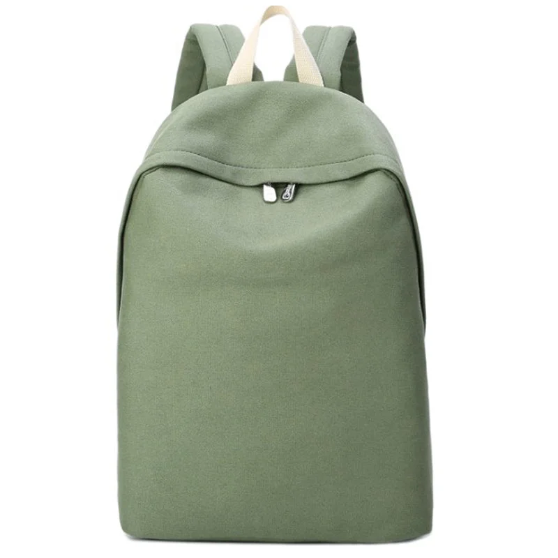 New Casual Solid Backpack Green