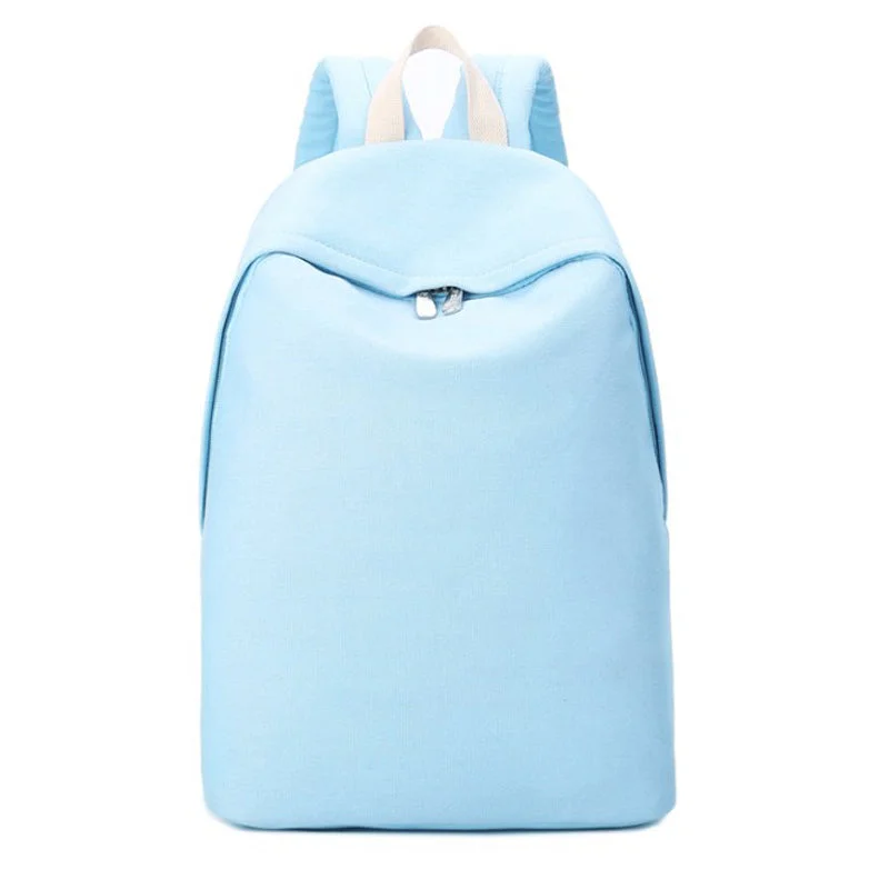 New Large Capacity Unisex Casual School Bag Sky Blue