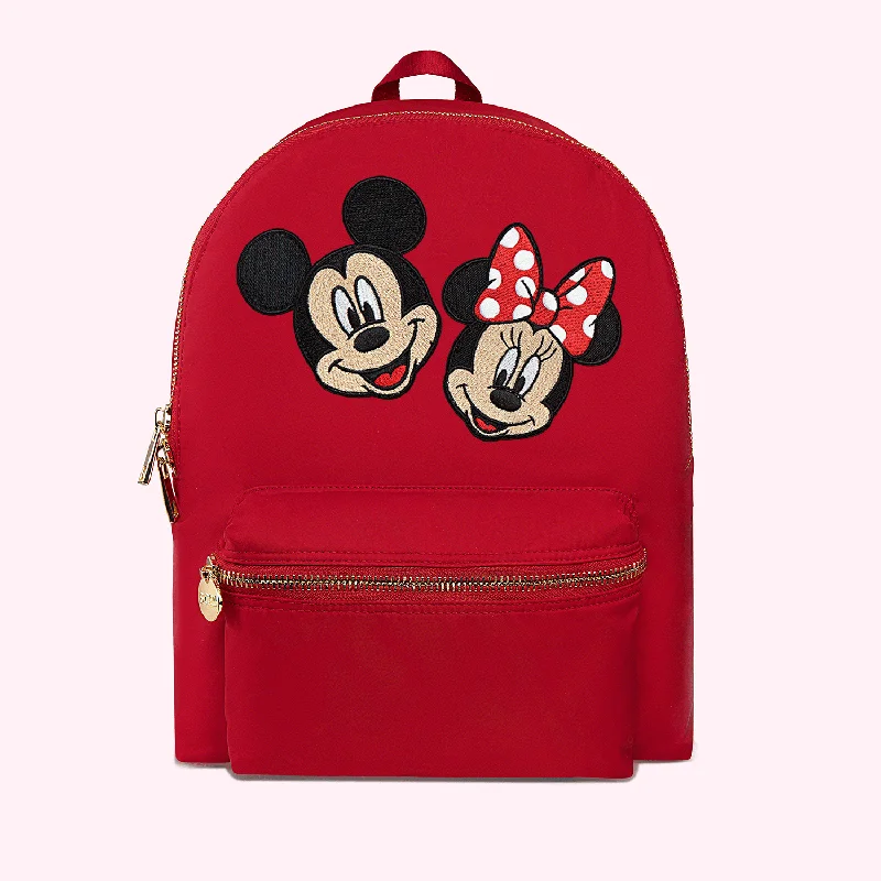 Ruby Backpack with Large Mickey & Minnie Patch