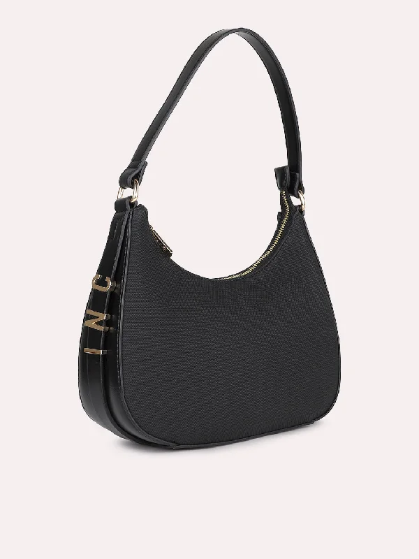 Women Black Solid Shoulder Bag