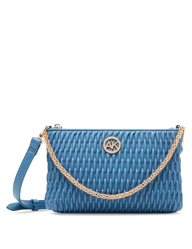 Ruched Crossbody With Chain Swag