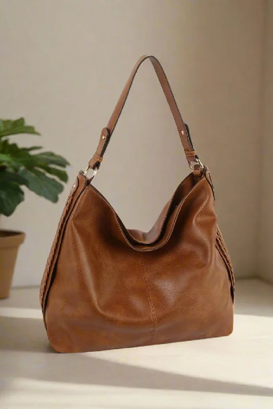 LH113Z Braided Side Detail Hobo Bag