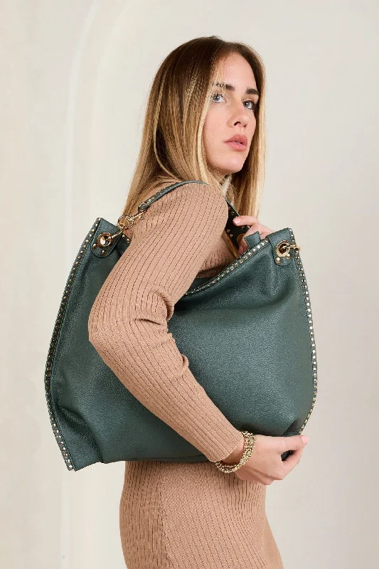 M2576 Carly Studded Hobo/Crossbody Bag