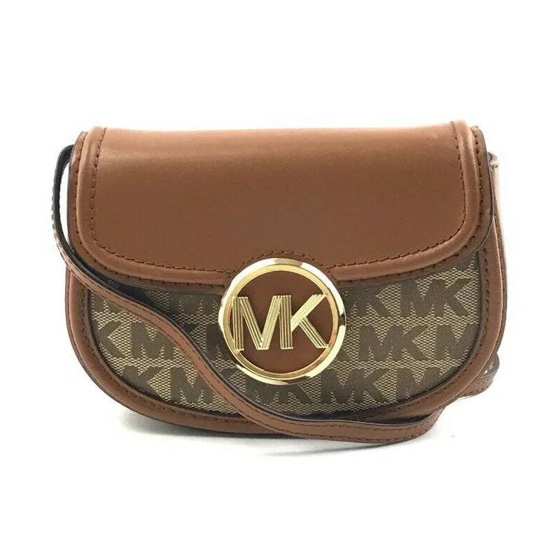 Michael Kors Fulton Signature Leather Small Bag Crossbody Luggage (35F9GFTN1J)