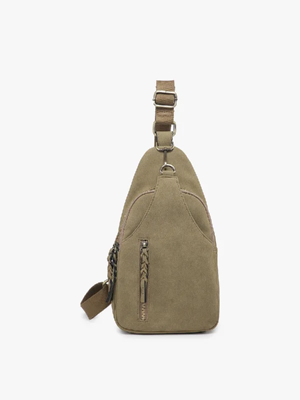 Nikki Vegan Suede Sling Bag