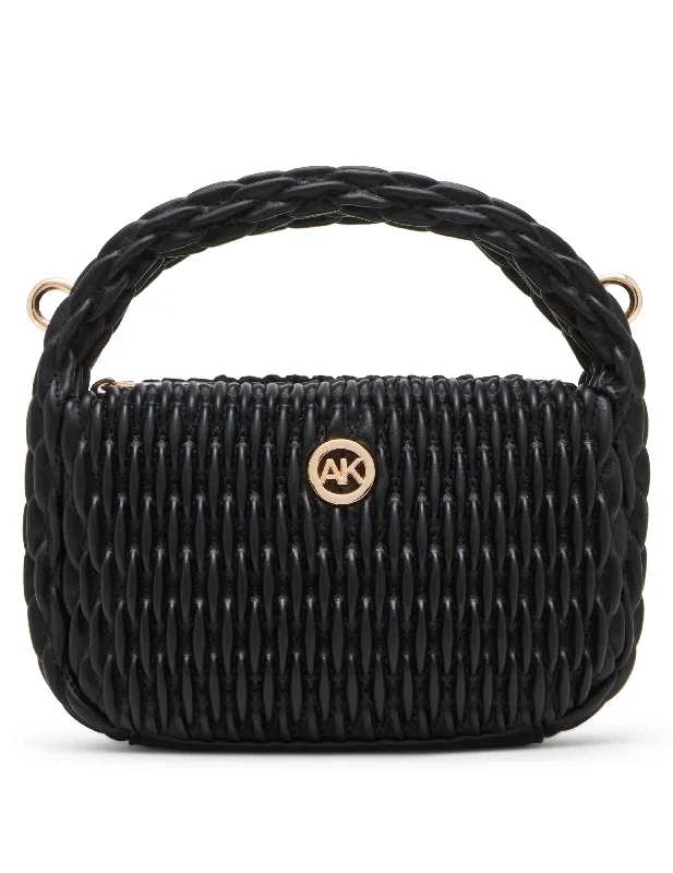 Rounded mini ruched crossbody