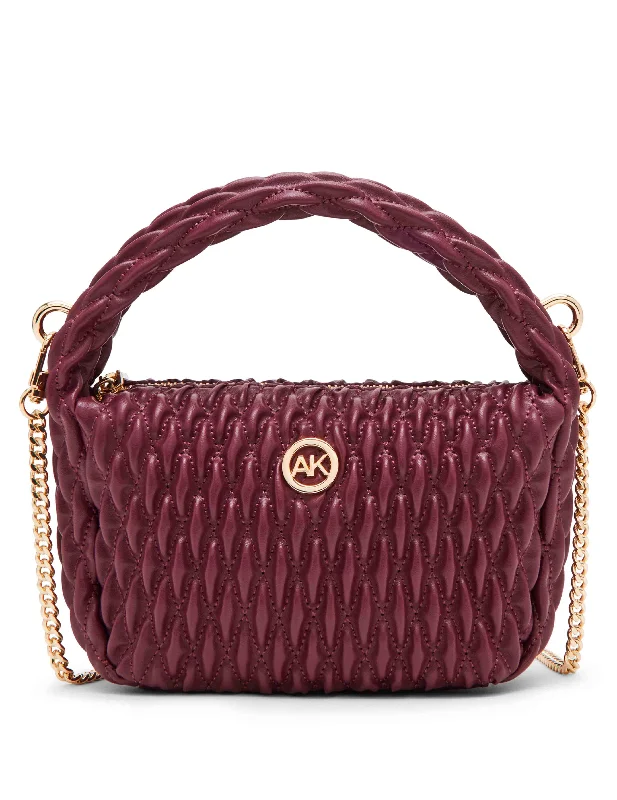 Rounded mini ruched crossbody