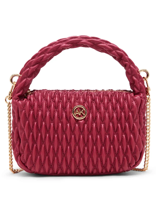 Rounded mini ruched crossbody