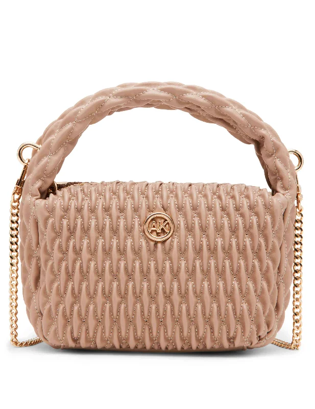 Rounded mini ruched crossbody